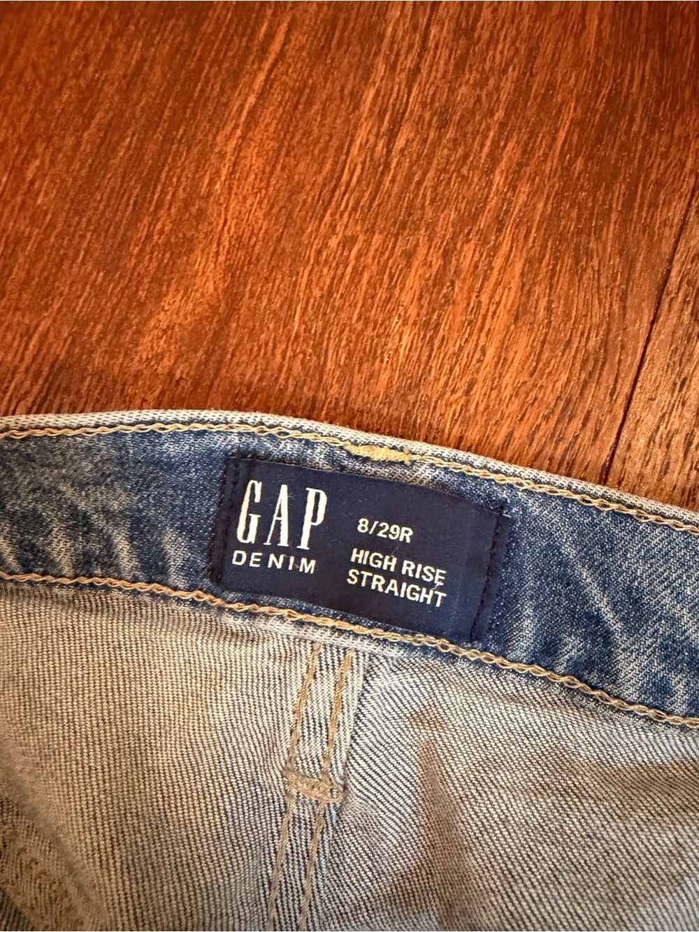 GAP High Rise Straight Jeans - Light Blue Denim